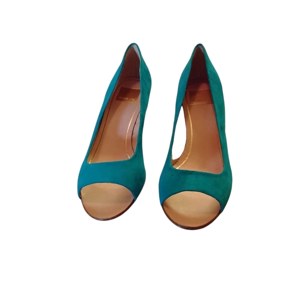 Dolce Vita Women's 7M Teal Suede Wedge 2 1/2" Platform Heel